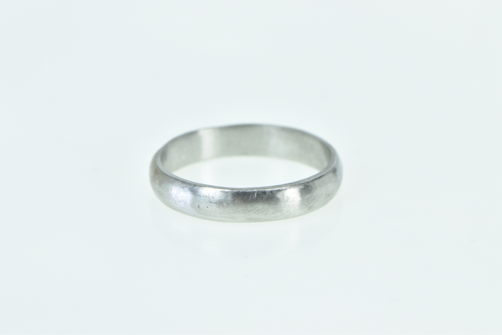 Platinum 4.5mm Classic Brushed Finish Wedding Band Ring, Size 11.75