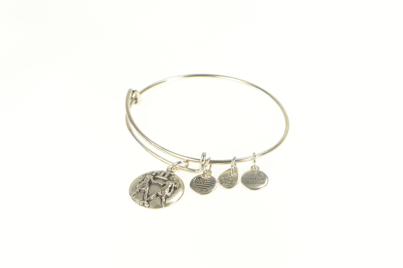 Silver Plated Alex & Ani Gemini Astrology Zodiac Charm Bracelet 7"