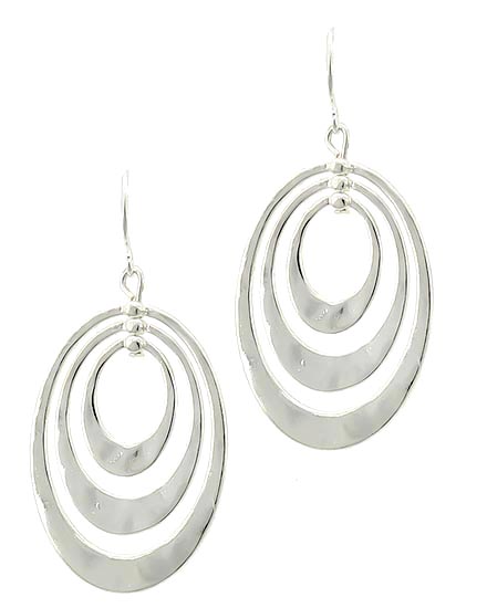 Silver Plated Graduated Circle Dangle Earrings Property Room An Image Relevant To This Listing Silver Plated Graduated Circle Dangle Earrings