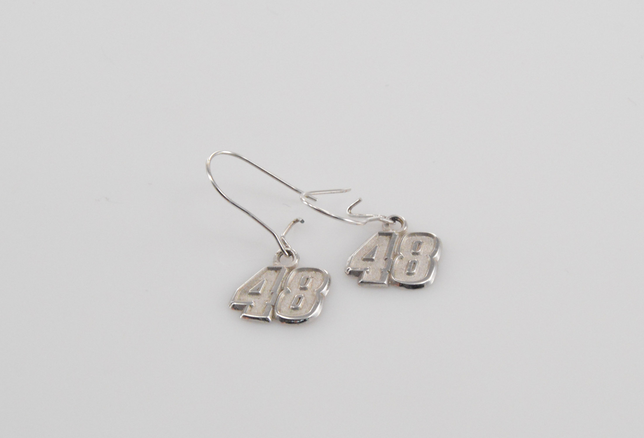 Solid Silver Jimmie Johnson Nascar 48 Sterling 1 3g Earrings Marked Solid Silver Jimmie Johnson Nascar 48 Sterling 1 3g Earrings Marked 925
