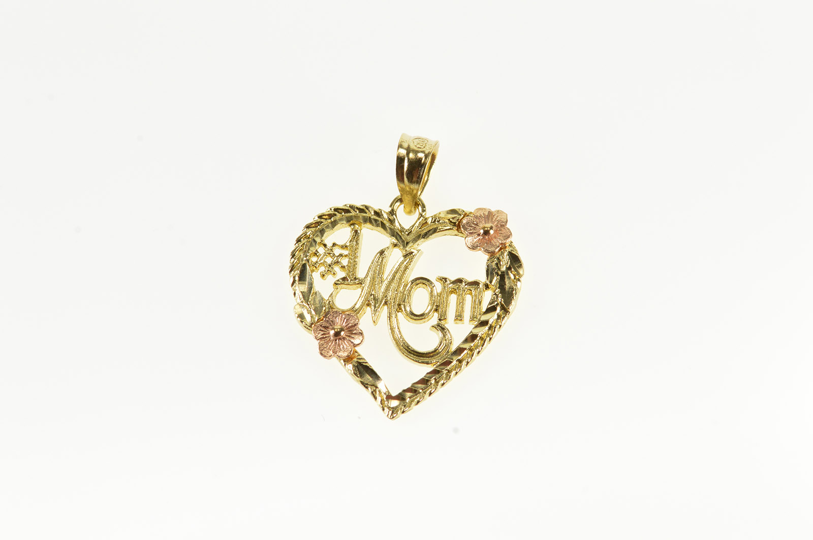 Starts Cost 14k 1 Number One Mom Heart Rose Flower Accent