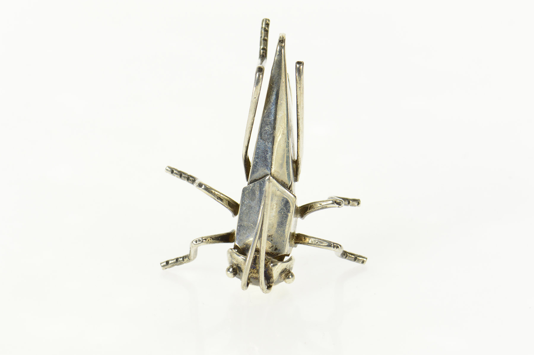 Sterling 3D Ornate Grasshopper Stylized Bug Insect Pin/Brooch ...