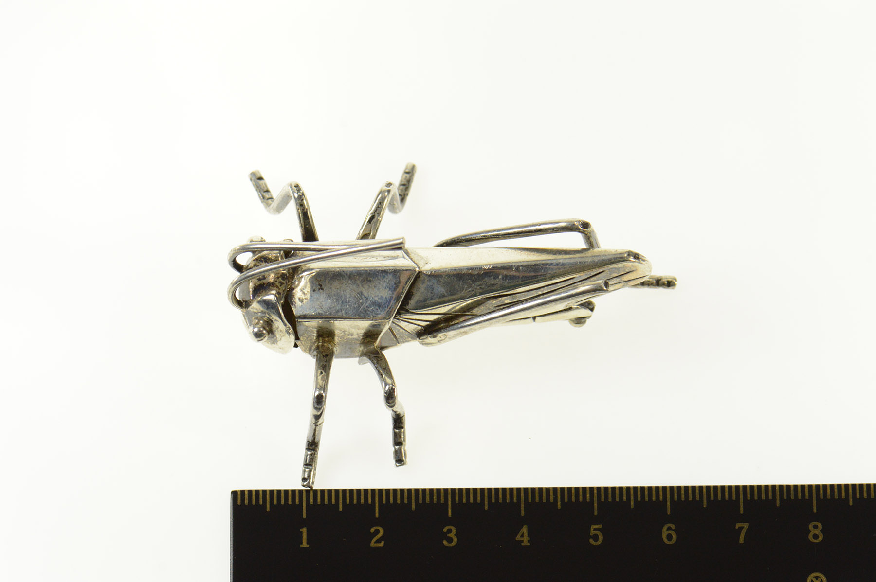 Sterling 3D Ornate Grasshopper Stylized Bug Insect Pin/Brooch ...