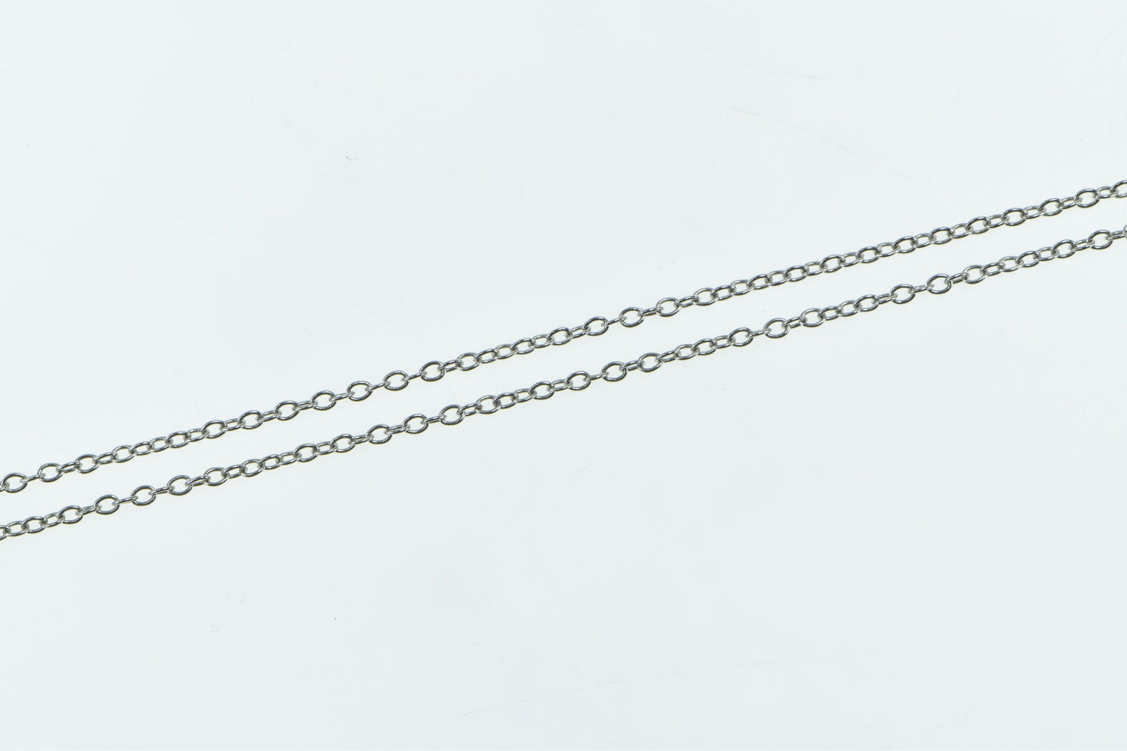 Sterling Silver 1.2mm Cable Link Oval Classic Chain Necklace 17.75"