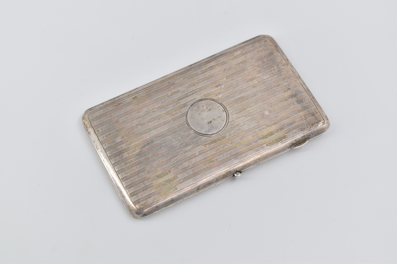 Sterling Silver 1916 Colen Hewer Cheshire Pinstripe Cigarette Case