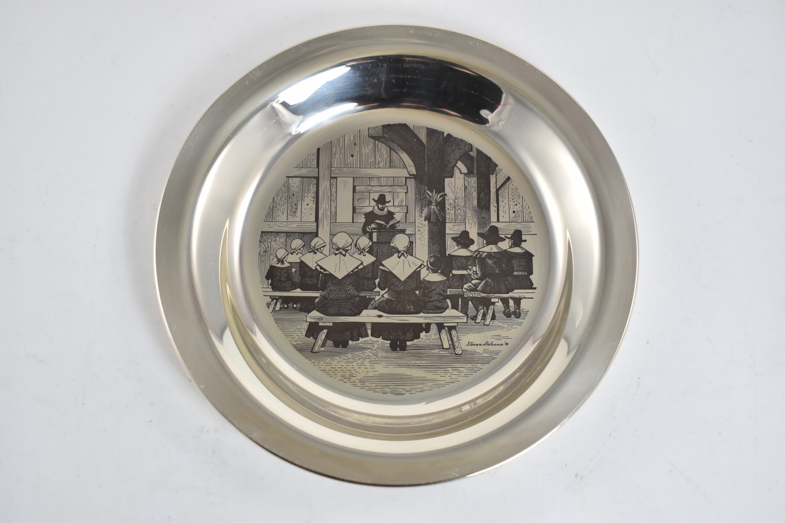 Sterling Silver 1950 The Franklin Mint Thanksgiving Plate