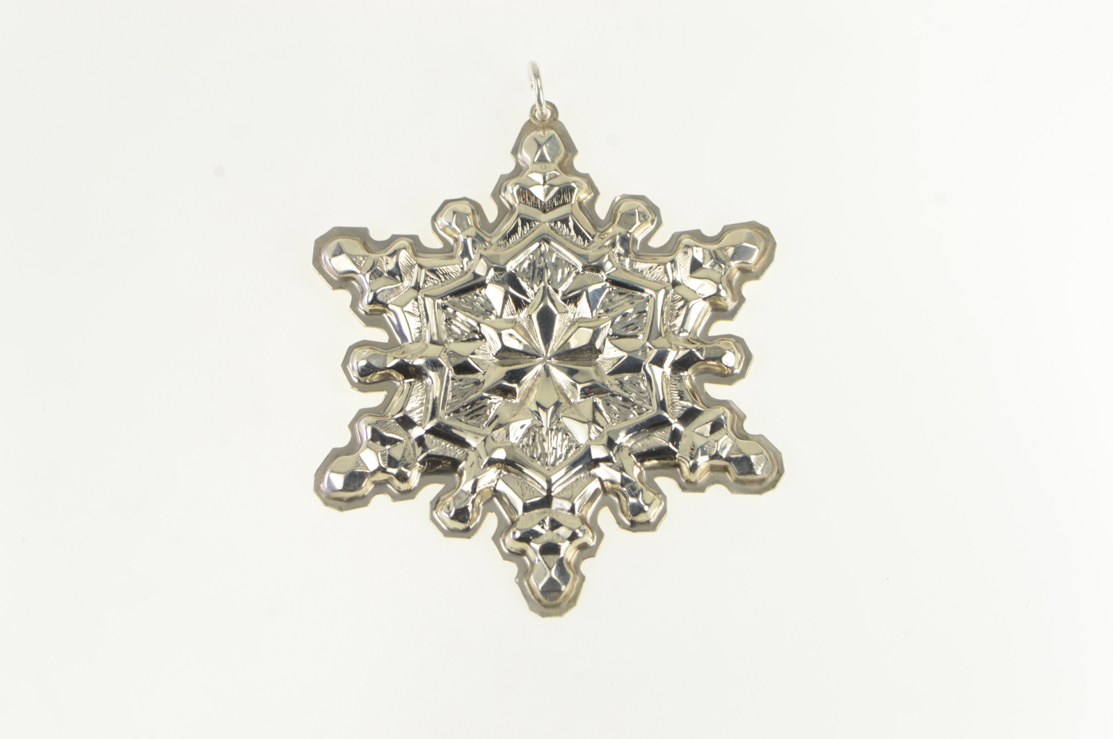 Sterling Silver 1971 Gorham Sterling Snow Flake Christmas Ornament