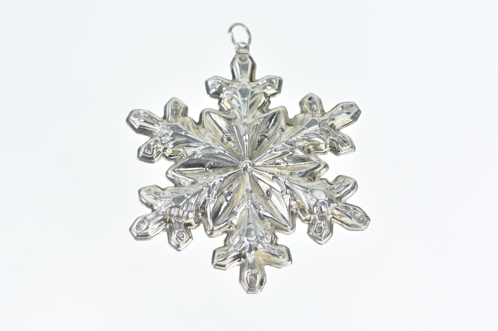 Sterling Silver 1973 Gorham Star Snowflake Christmas Ornament Ornament