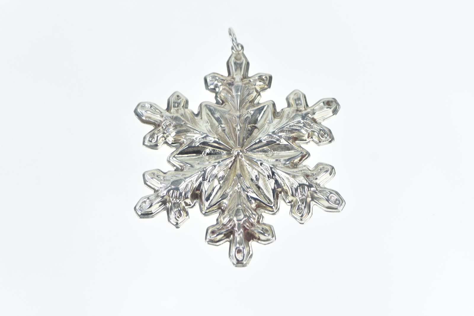 Sterling Silver 1973 Gorham Star Snowflake Christmas Ornament Ornament