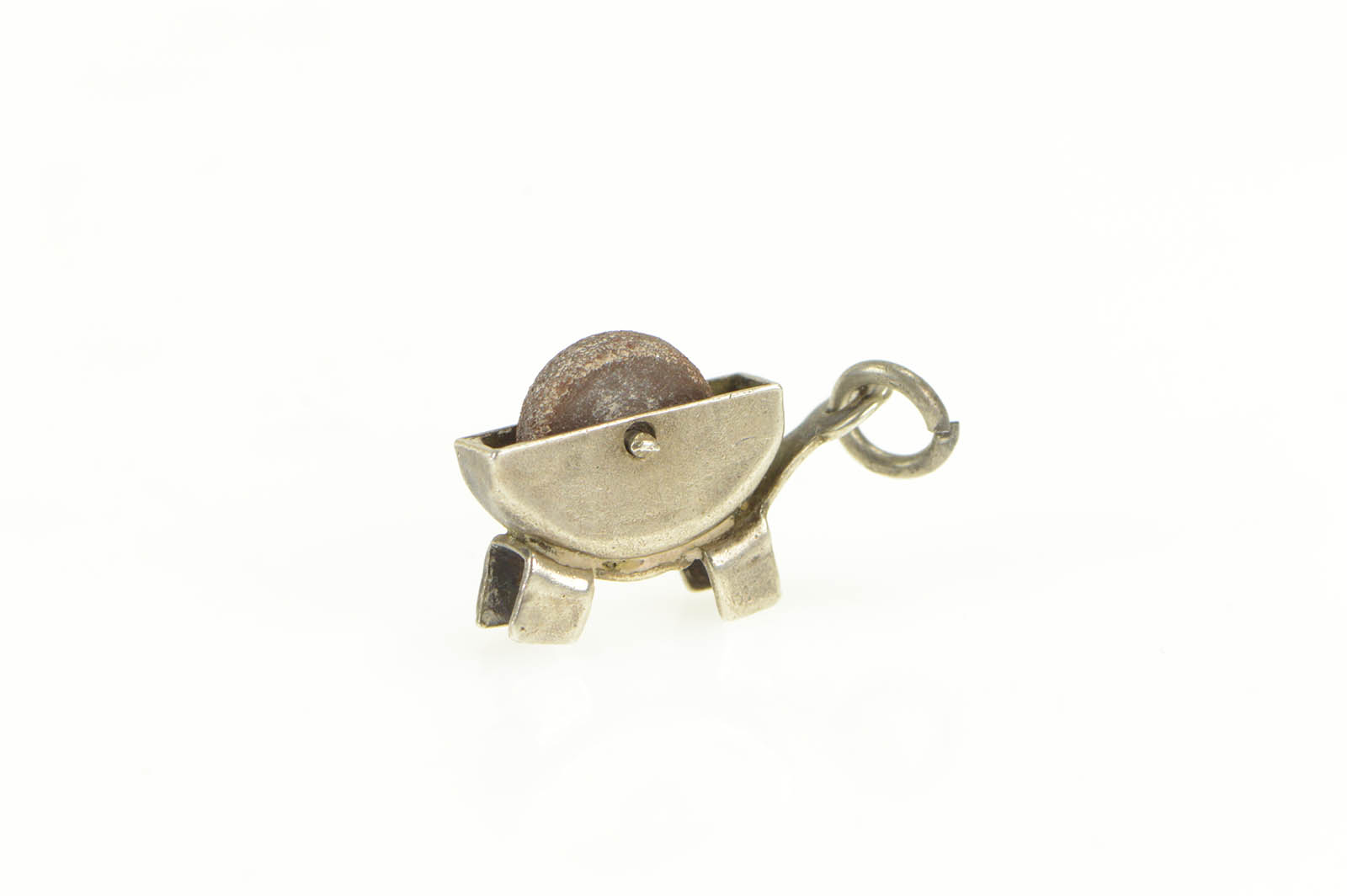 Sterling Silver 3D Articulated Stone Grinder Blacksmith Charm/Pendant