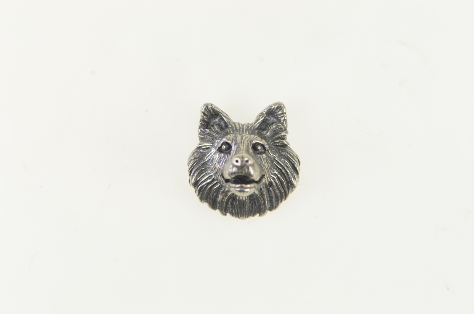 Sterling Silver 3D Dog Wolf Head Game Piece Pet