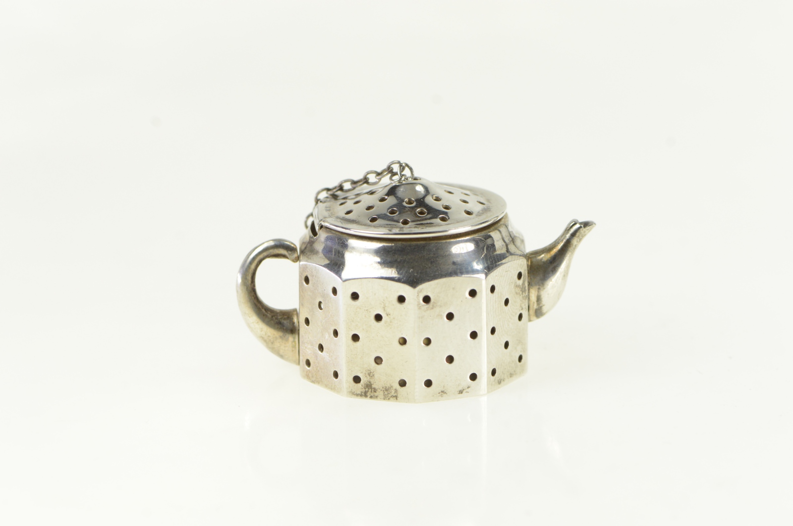 Sterling Silver 3D Tea Pot Tea Infuser Kettle Amcraft