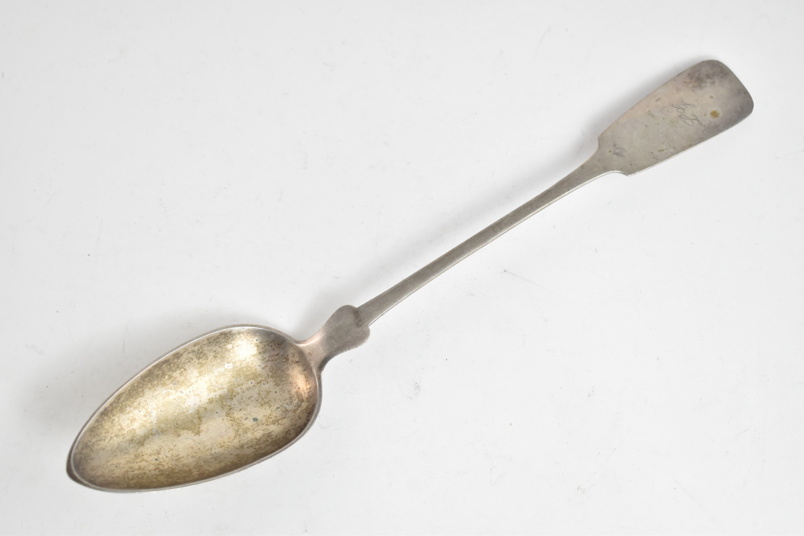 Sterling Silver Antique German Monogram Serving Spoon
