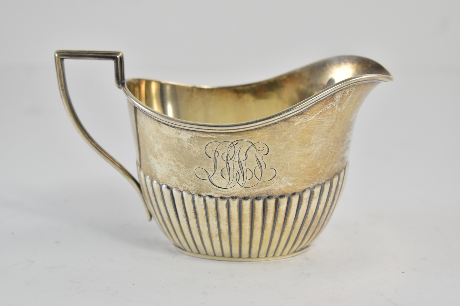 Sterling Silver Black Starr & Frost L W F Monogram Creamer