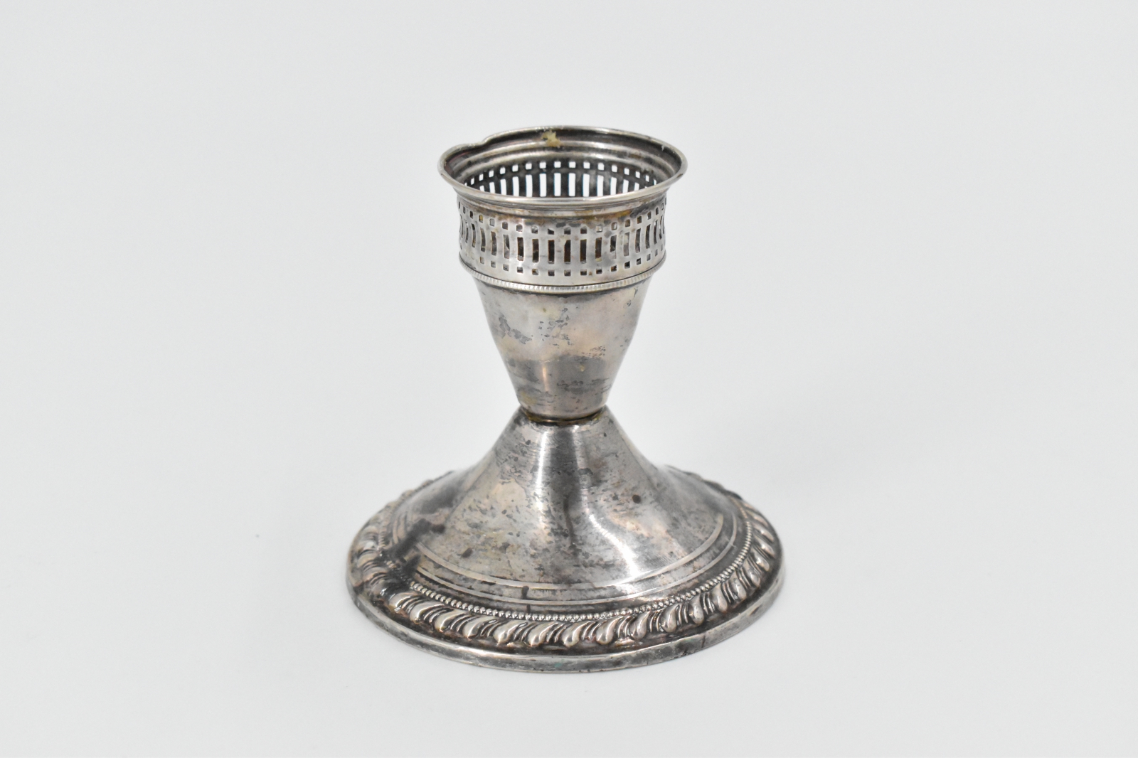 Sterling Silver Duchin Creation Weighted Ornate Candle Stick Holder