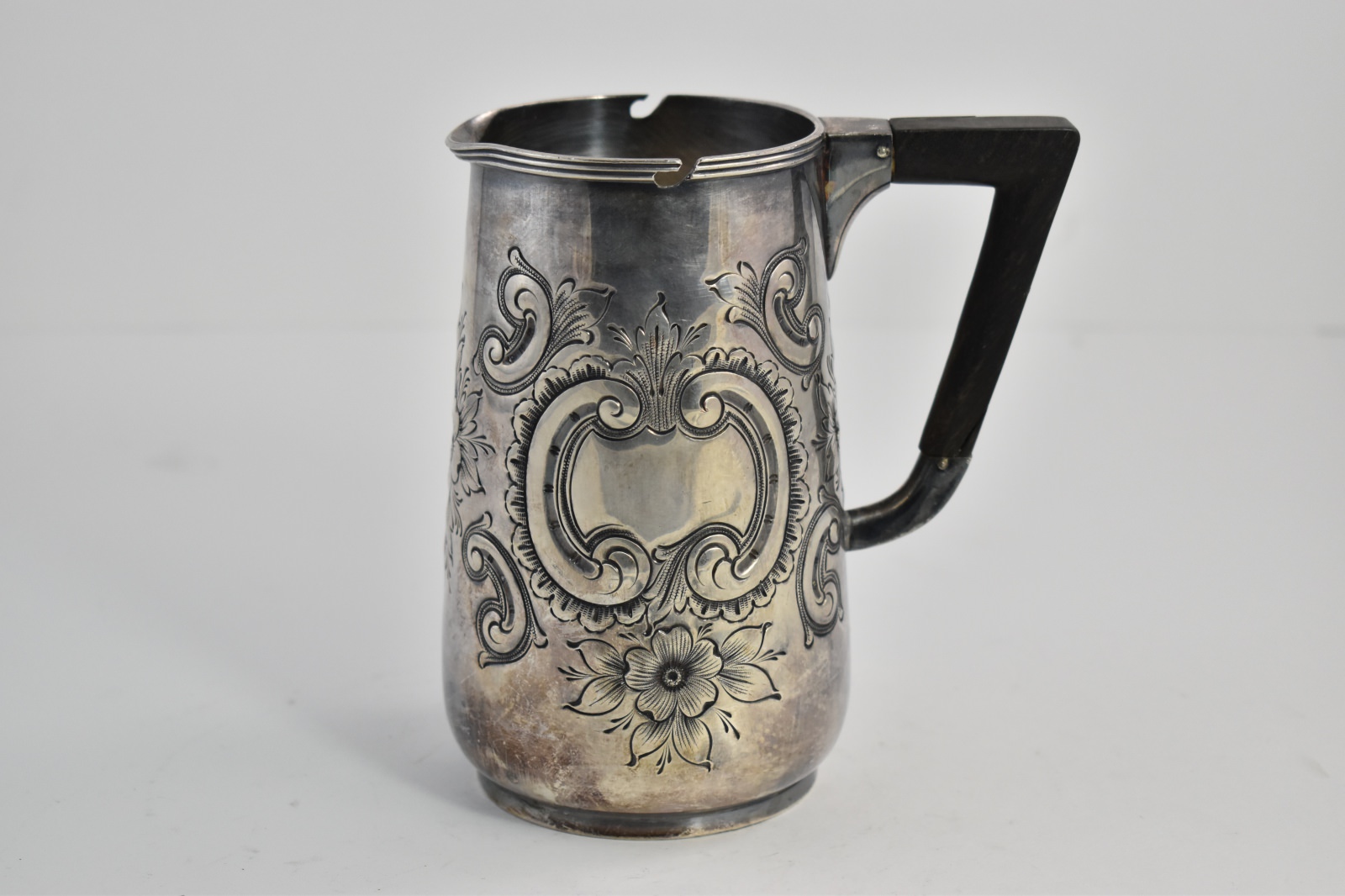 Sterling Silver EG Webster & Son Ornate Floral Scroll Engraved Creamer