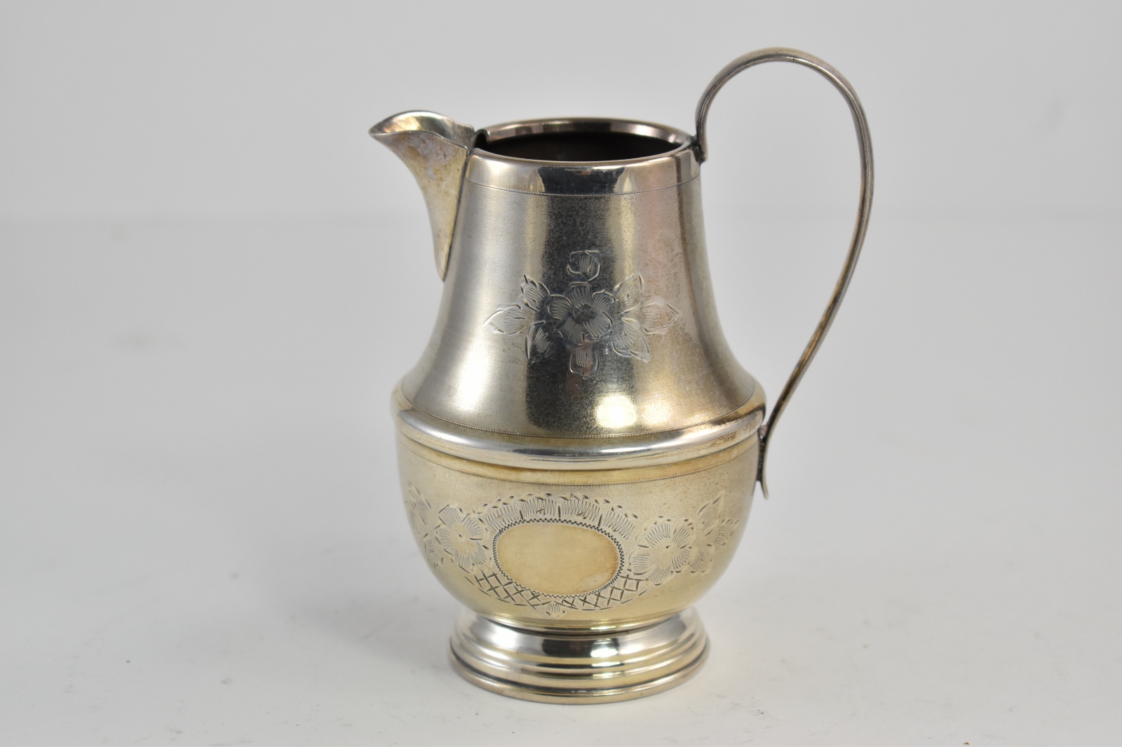 Sterling Silver Egyptian Silver Floral Engraved Creamer