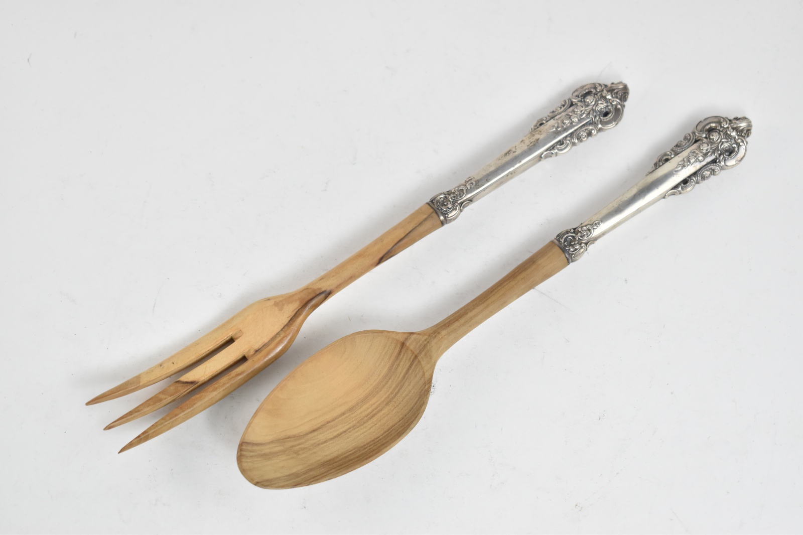 Sterling Silver French Salad Serving Spoon & Fork Set (2 pcs.)