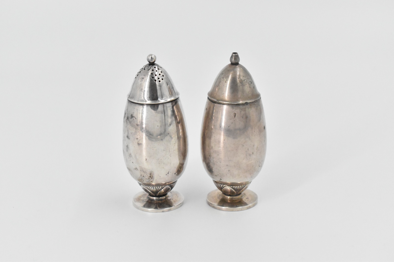 Sterling Silver Georg Jensen Cactus Salt & Pepper Shaker 629 C (2pcs)