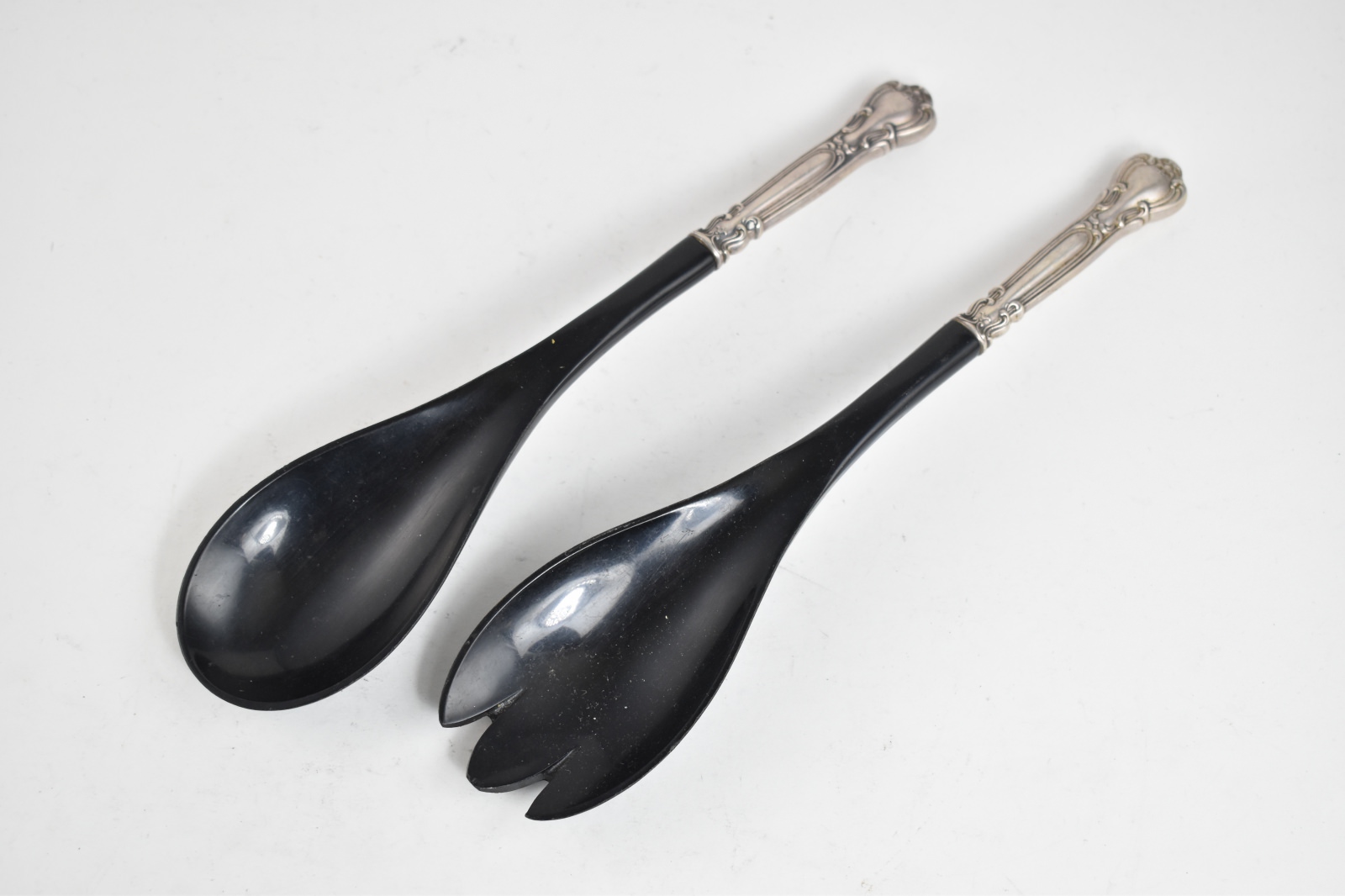 Sterling Silver Gorham Chanitlly Ebony Salad Serving Set (2 pcs)