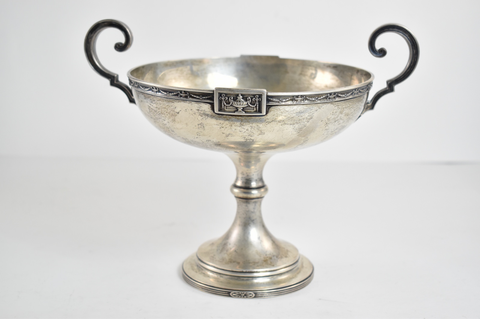 Sterling Silver Gorham Pedestal Ornate Handled Fruit Bowl