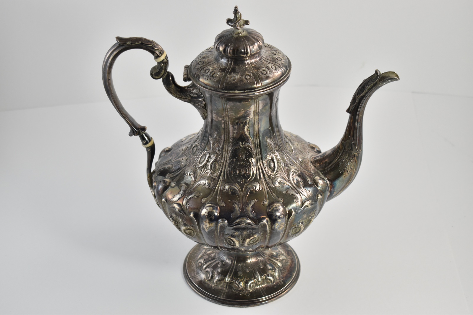 Sterling Silver J E Caldwell & Co Sunflower Pattern Tea Pot