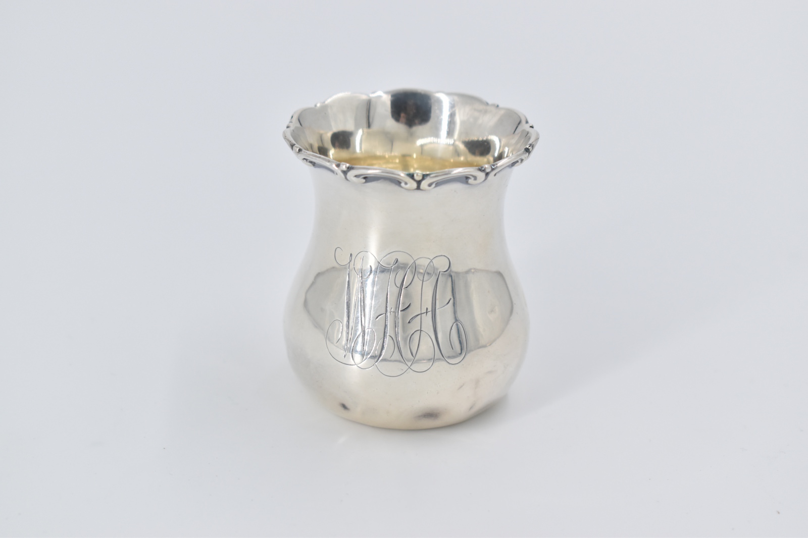 Sterling Silver Monogrammed Whiting Silver Ornate Cup