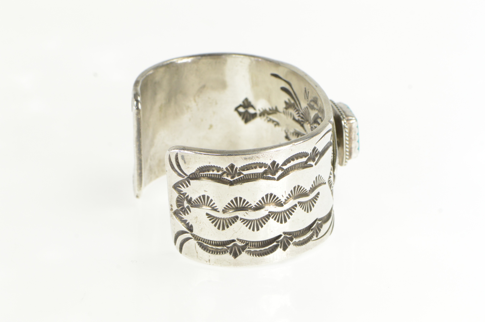 Sterling Silver N Native American Navajo Turquoise Cuff Bracelet 7 ...