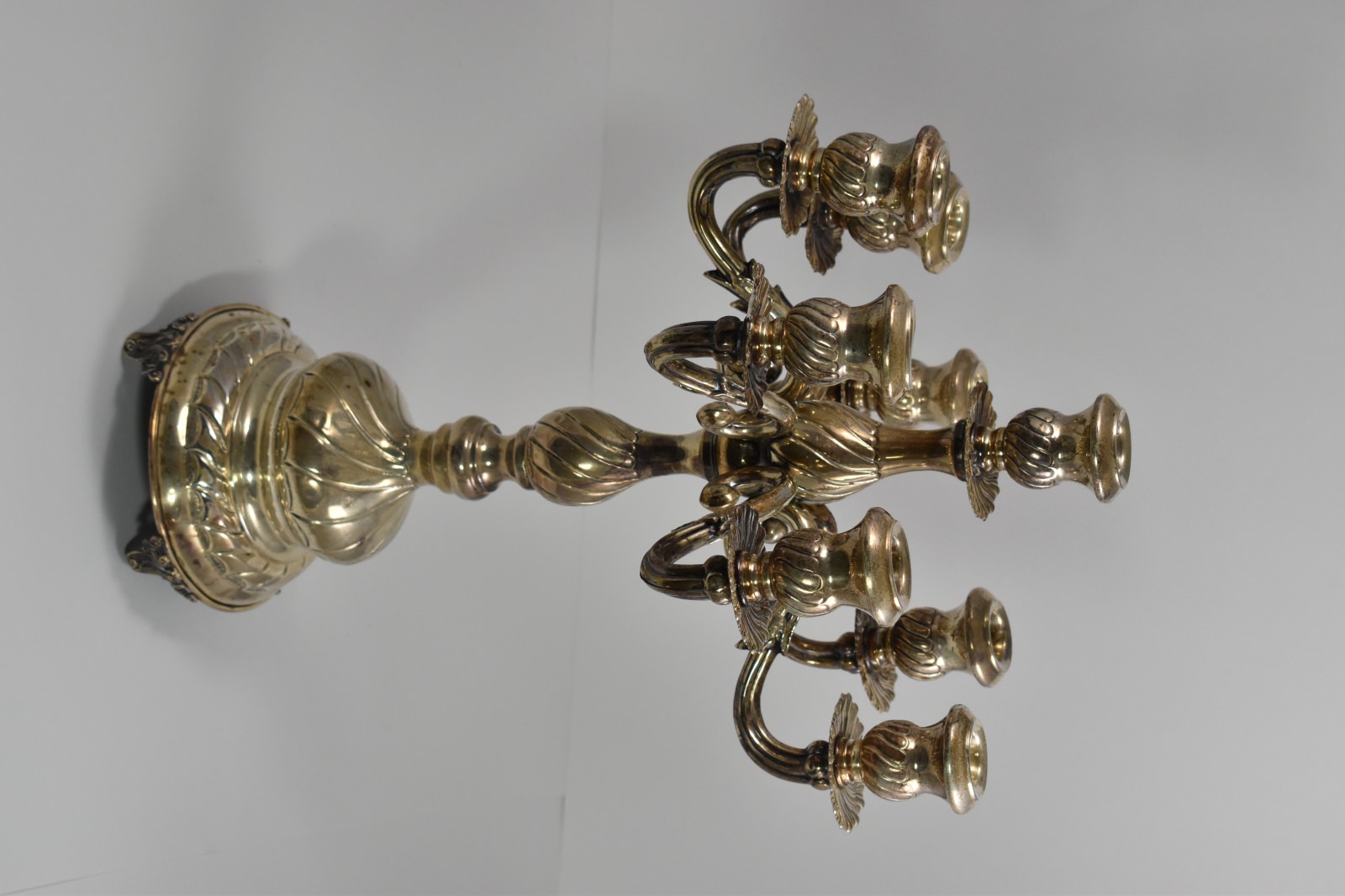Sterling Silver Ornate 8 Stick Candelabra