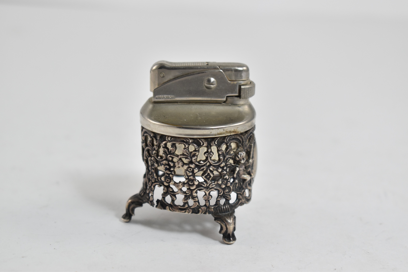 Sterling Silver Ornate German Floral Filigree Lighter