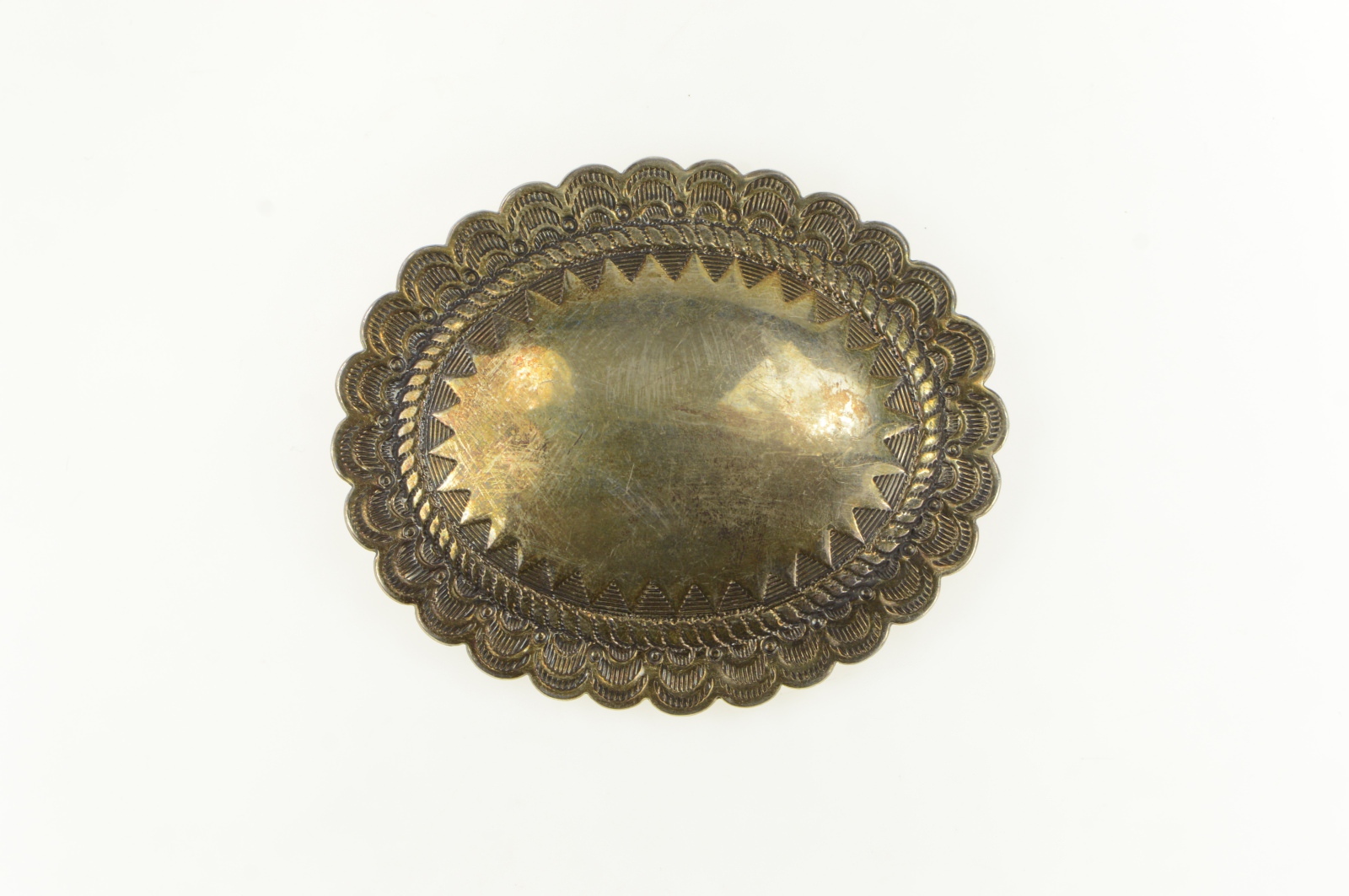 Sterling Silver Southwestern Ornate Stamped Belt Loop