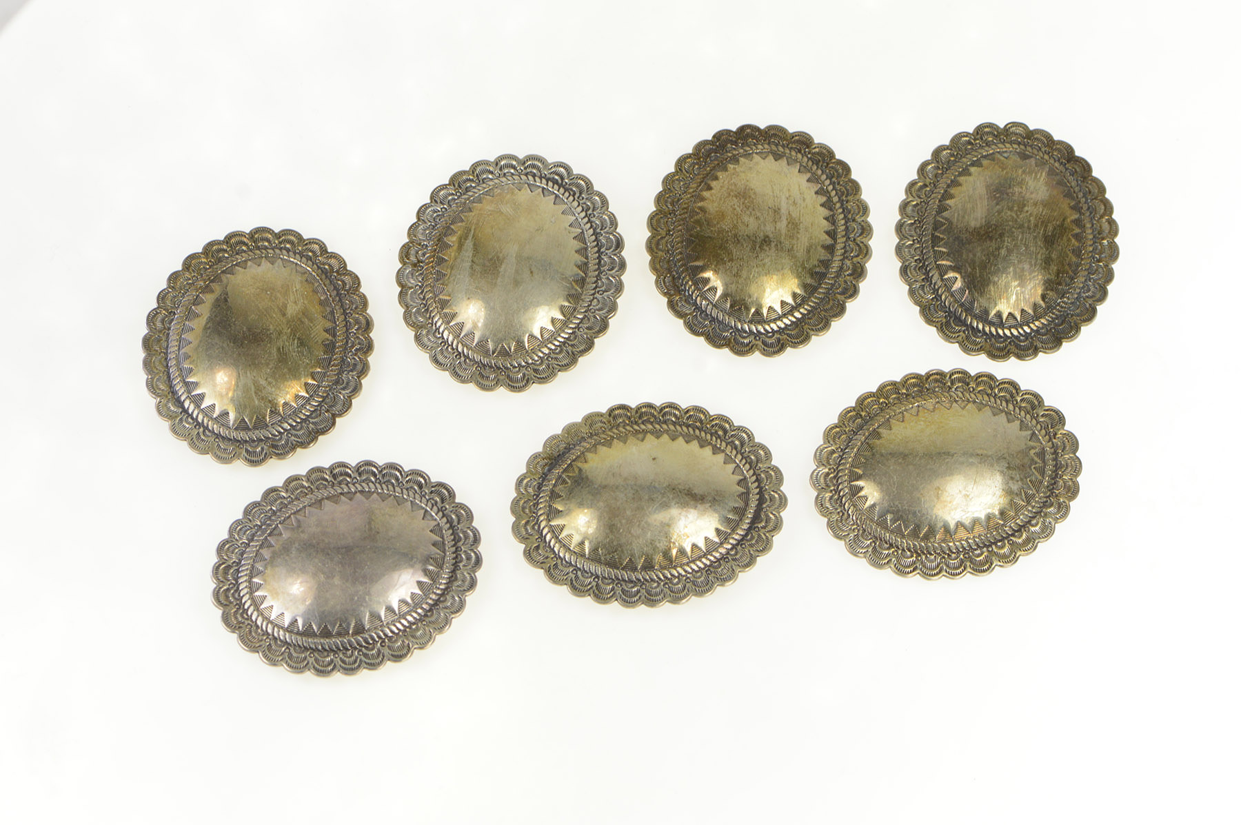 Sterling Silver Southwestern Stamped Oval Belt Loop