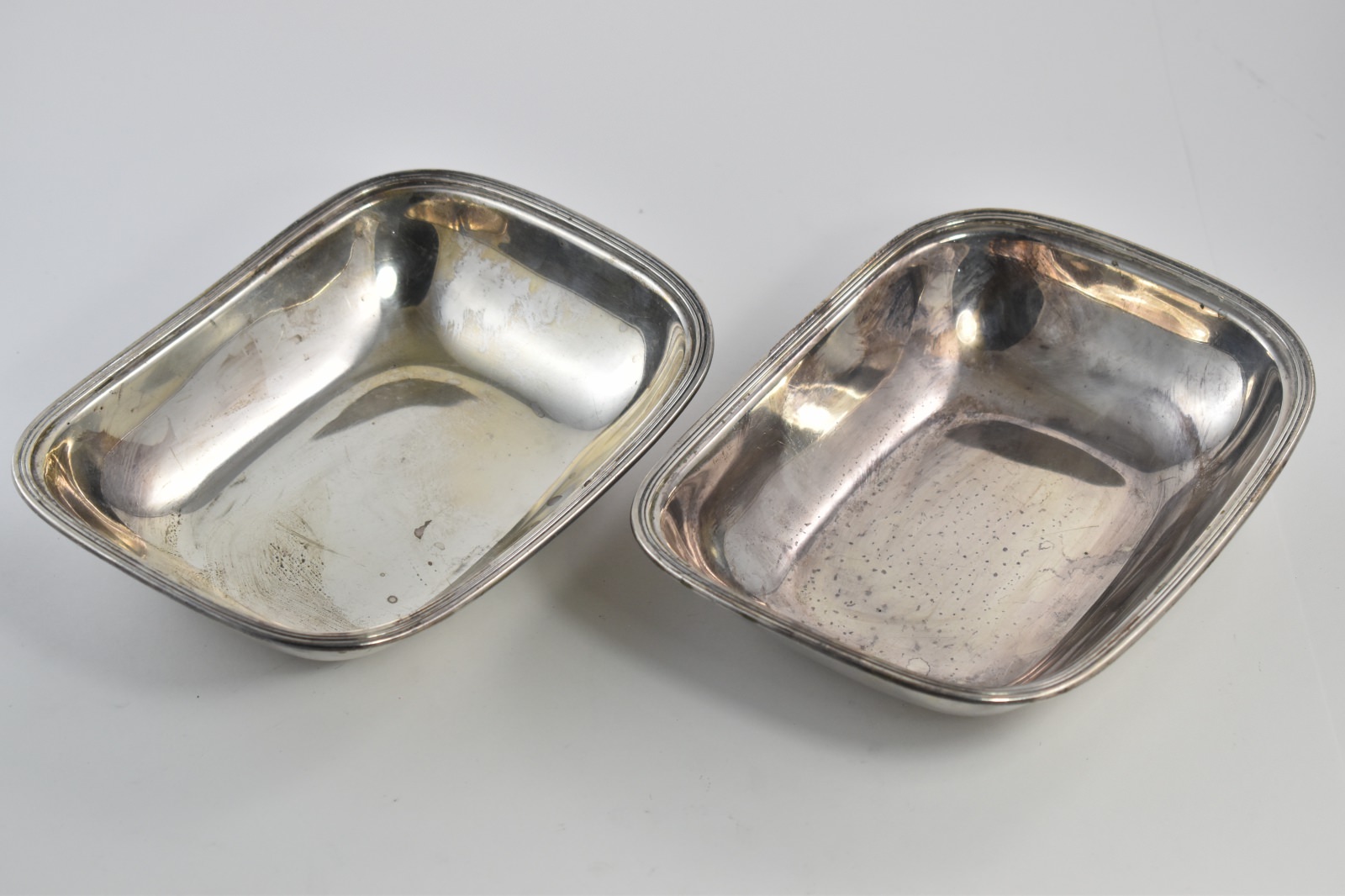 Sterling Silver Tiffany & Co Large 2x Serving Bowl Tray Set