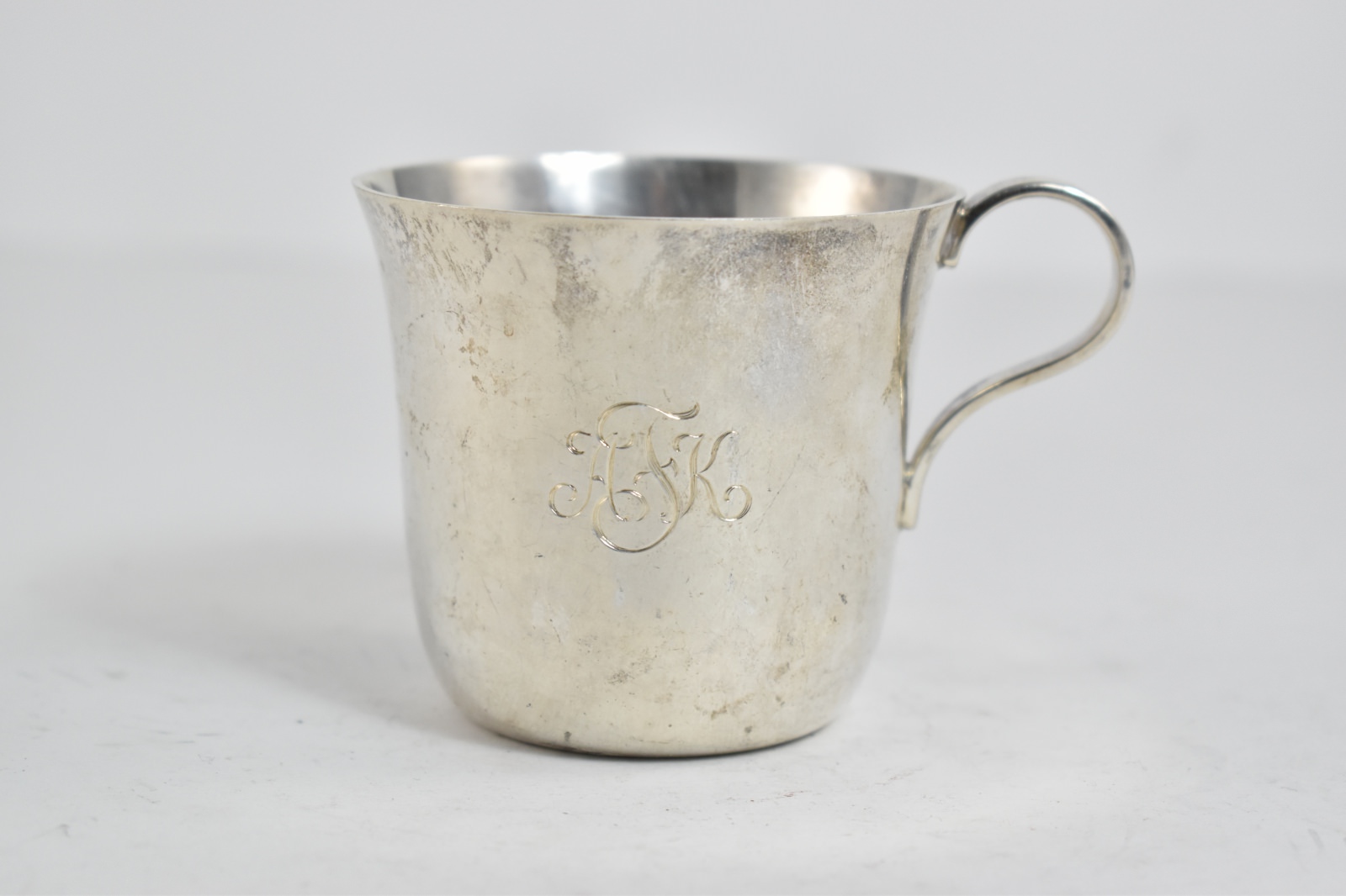 Sterling Silver Tiffany & Co Monogram Baby Cup Mug