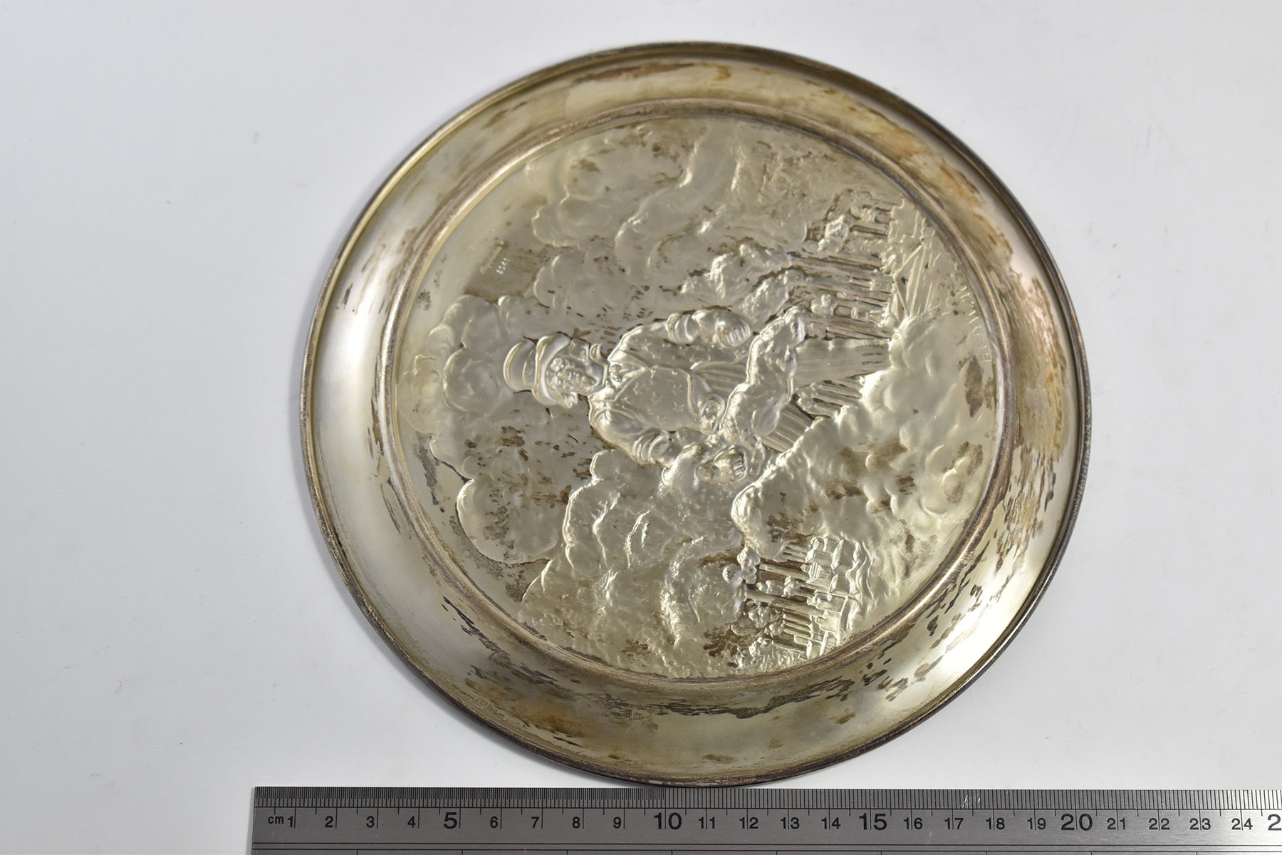 Sterling Silver Uncle Sam Arsenal of Democracy Commemorative Plate