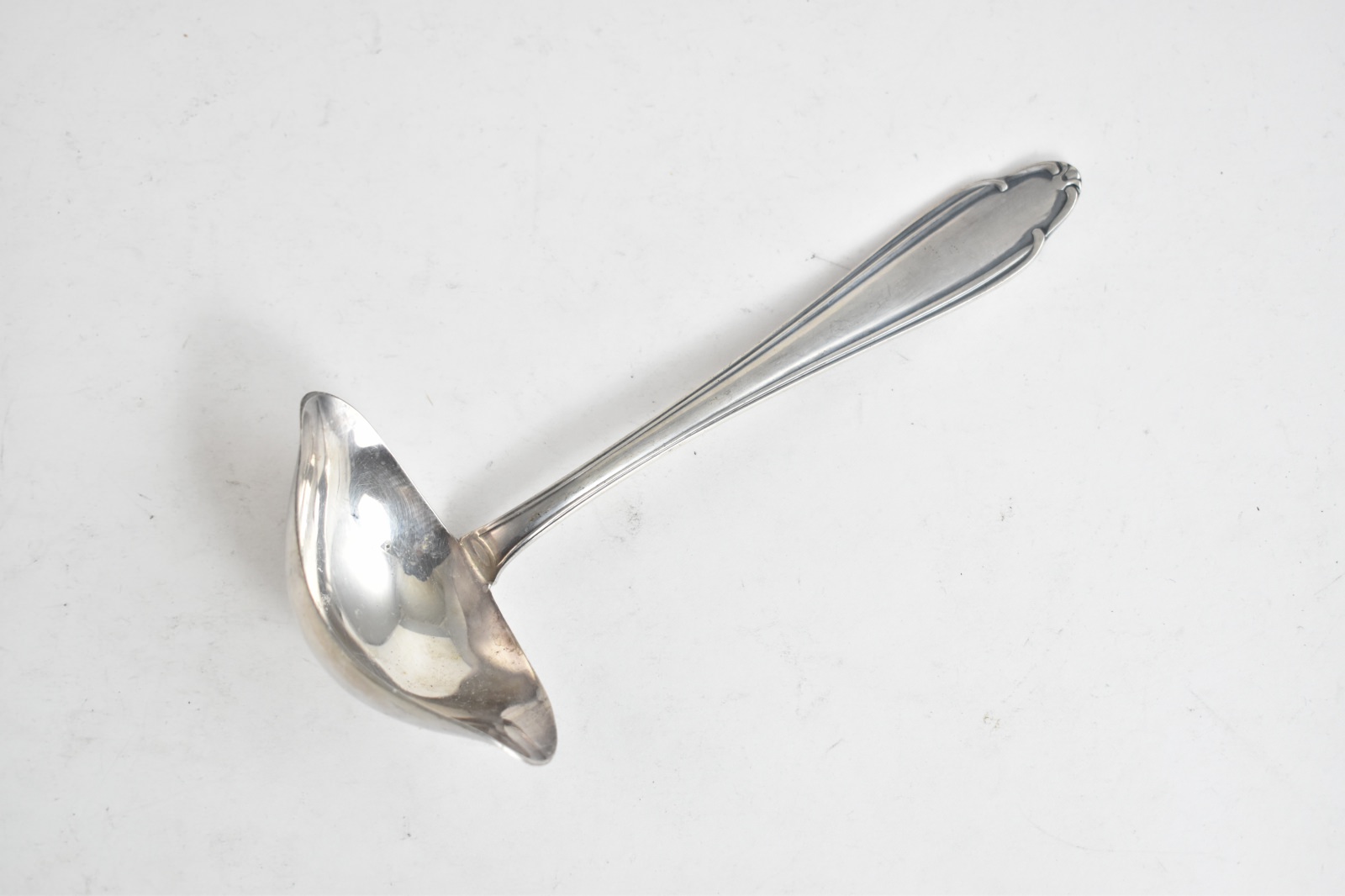 Sterling Silver Vintage Double Sided Gravy Soup Ladle 7"
