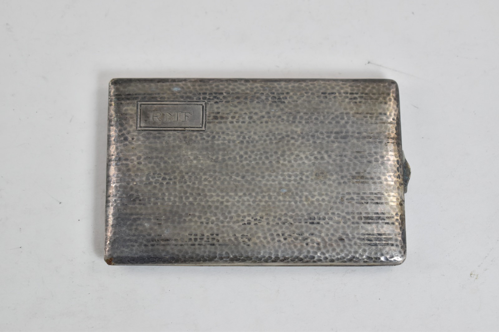 Sterling Silver Wallace Sterling Monogram Hammered Cigarette Case