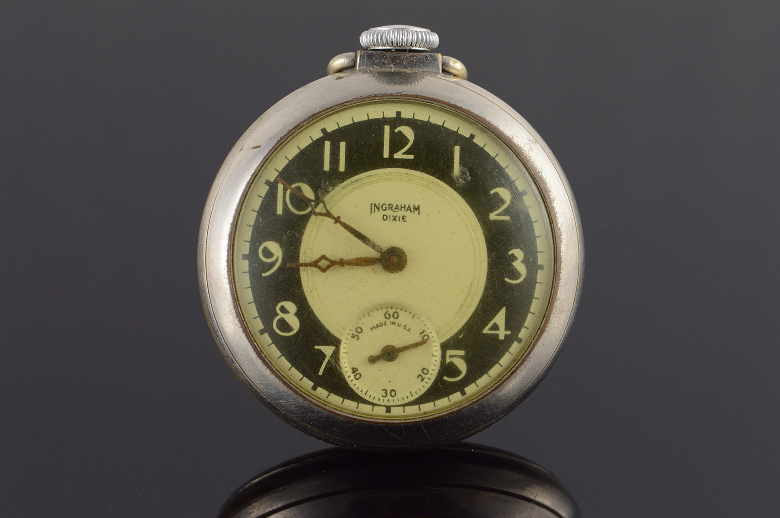 Vintage Ingraham Dixie 50mm Case "Dollar" Watch Pocket Watch Property