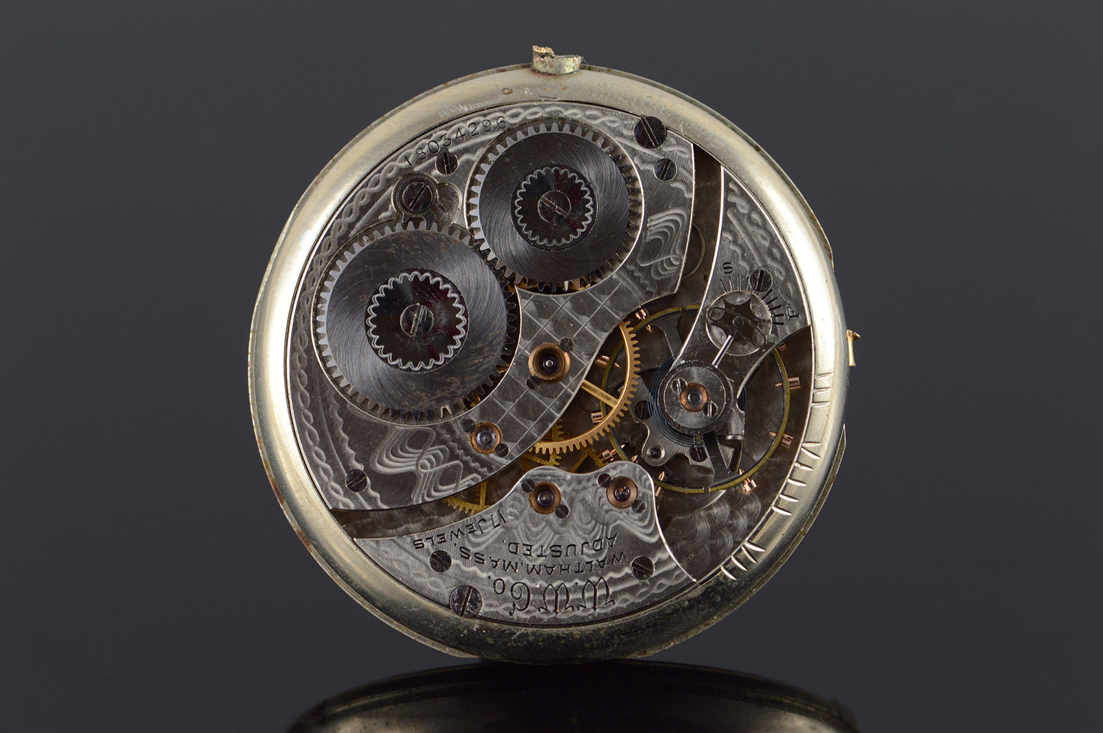 Waltham 1910 17 Jewel 12s Grade 235 Pocket Watch Movement Property Room