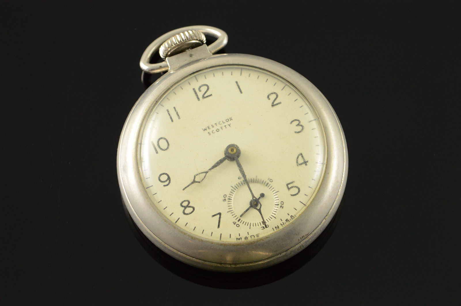 Westclox Scotty Vintage 'Dollar Watch' 50mm Pocket Watch Property Room