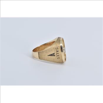 10K 0.30 Ct Diamond Pontiac Master Sales Guild Yellow Gold Ring, Size 10.75