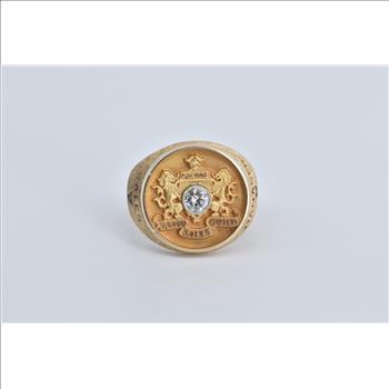 10K 0.30 Ct Diamond Pontiac Master Sales Guild Yellow Gold Ring, Size 10.75