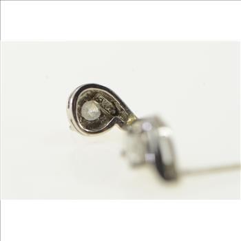 10K 0.30 Ctw Diamond Classic Simple Stud White Gold Earrings