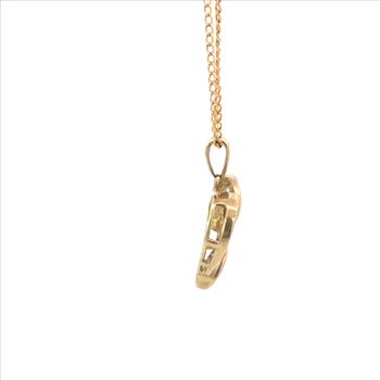 10K 0.50 Ctw Diamond Heart Love Symbol Yellow Gold Pendant