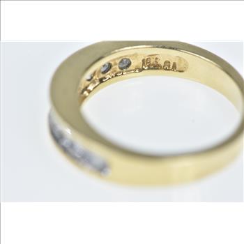 10K 0.60 Ctw Diamond Classic Wedding Band Yellow Gold Ring, Size 7.25