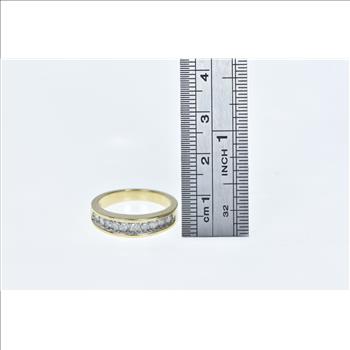 10K 0.60 Ctw Diamond Classic Wedding Band Yellow Gold Ring, Size 7.25