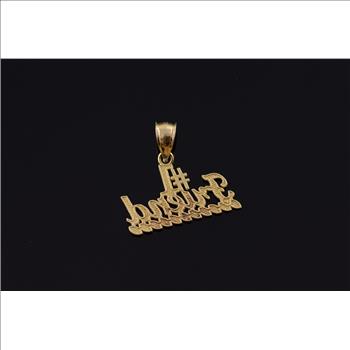 10K #1 Number One Friend Best Friends Word Cut Out Yellow Gold Charm/Pendant