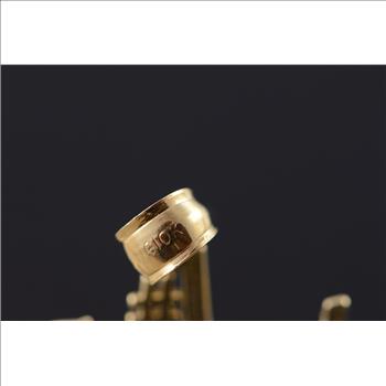 10K #1 Number One Friend Best Friends Word Cut Out Yellow Gold Charm/Pendant