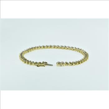 10K 1.00 Ctw Diamond Classic Vintage Tennis Yellow Gold Bracelet 7