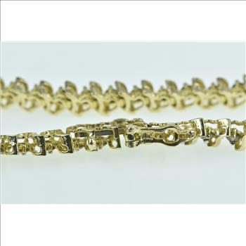 10K 1.00 Ctw Diamond Classic Vintage Tennis Yellow Gold Bracelet 7